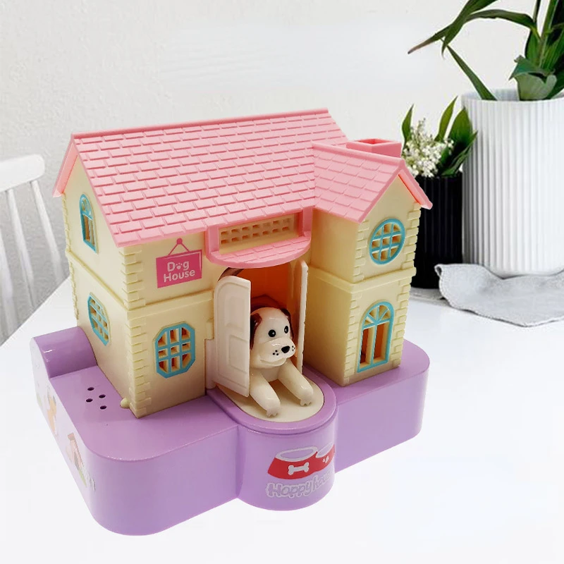 

Creative Cartoon Money Boxes Savings Tank Cute Villa Dog Steals Money Savings Piggy Bank Counter Gift Toy tirelire Home Decor