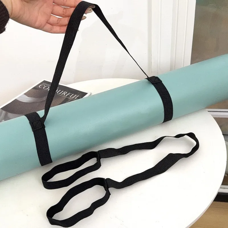 Adjustable 2-in-1 Yoga Mat Carrier with Elastic Holder – Heavy-Duty Shoulder Strap for Hands-Free Gym Travel (4-Pack)