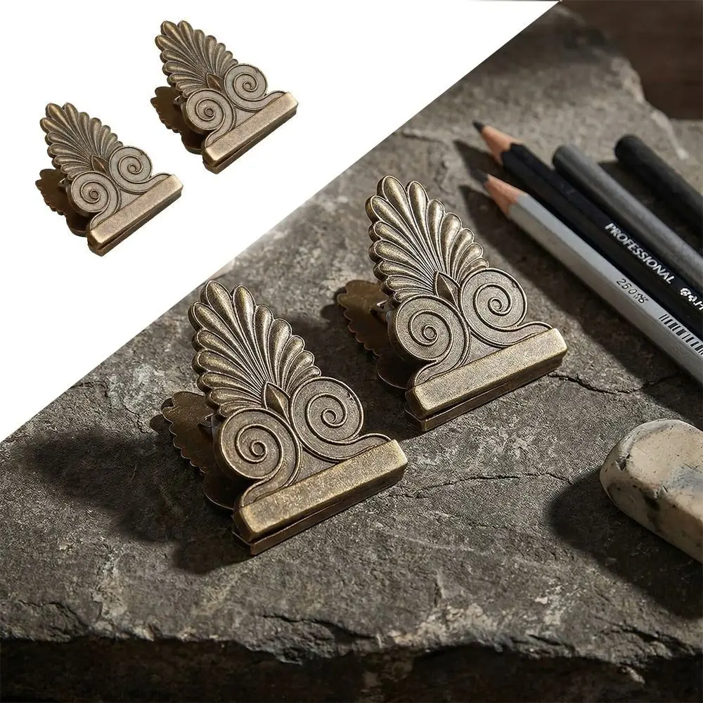 Clip per Scrapbooking, Graffette per Carta, Clip Vintage in Bronzo per Rilegatura, Clip Pieghevoli Artigianali per Scrittura e Lettere, per Ufficio - immagine 3