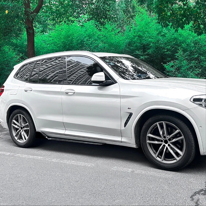 BMW X3 X3M G01 X4 X4M G02 2018-2024 M 스포츠 스타일 익스텐션 립 로워 세퍼레이터 스트립 장식 바디킷용 차량 사이드 스커트