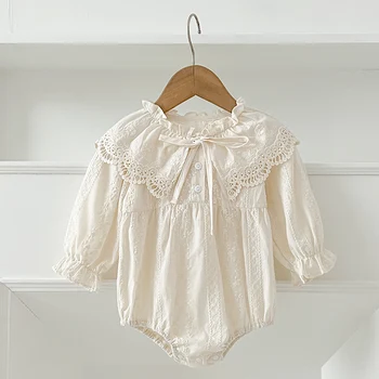 Lace Collar Baby Girl Romper 1