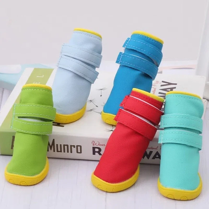 LAPLADOG 4 Pcs/Lot Large Dog Shoes Non Slip Breathable Boots for 30kg