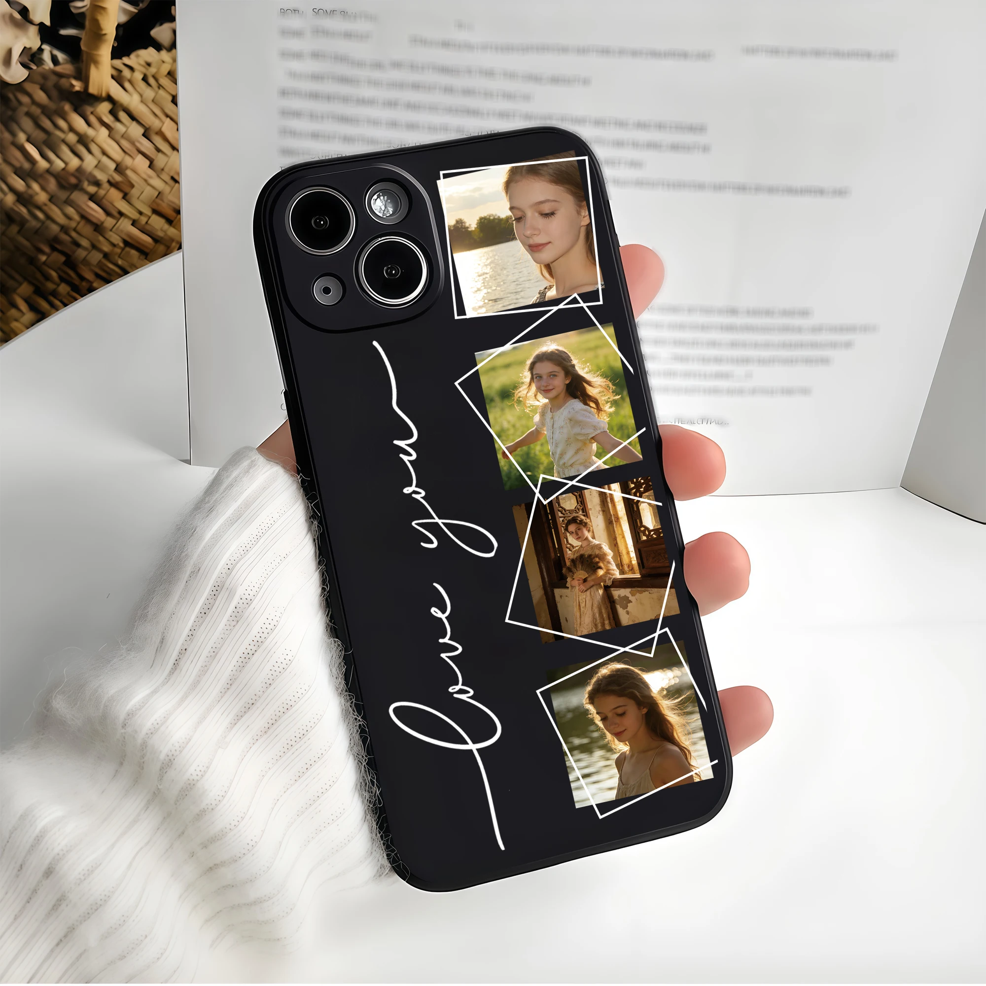Custom Three or Four Photos Family Friends Couple Case for thumbnail 9