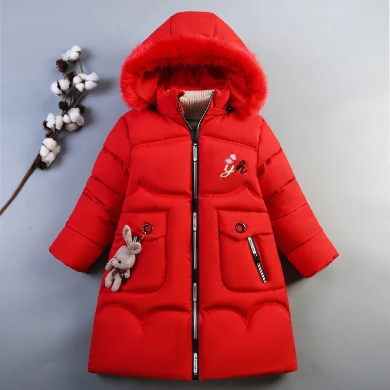 Winter Girls Cotton Clothes Children Cartoon Rabbits Thick Down Cotton Clothes Trendy Girls Winter Coat Boy Jackets