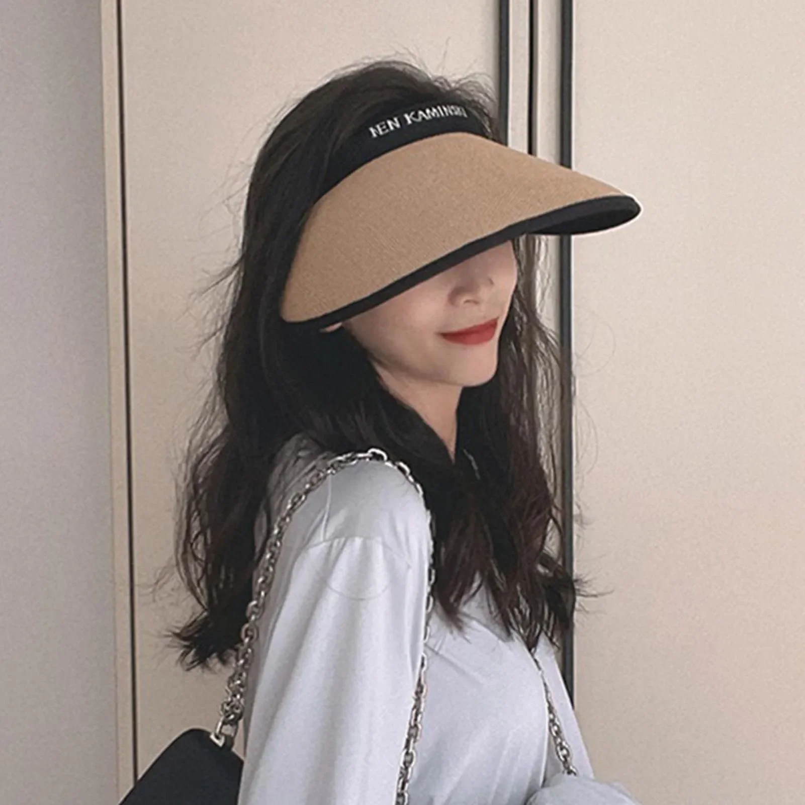 Womens Sun Visor Hat Large Brim Summer UV Protections Beach Cap for Outdoor Activities Sunshade Hat Patio umbrella lamp