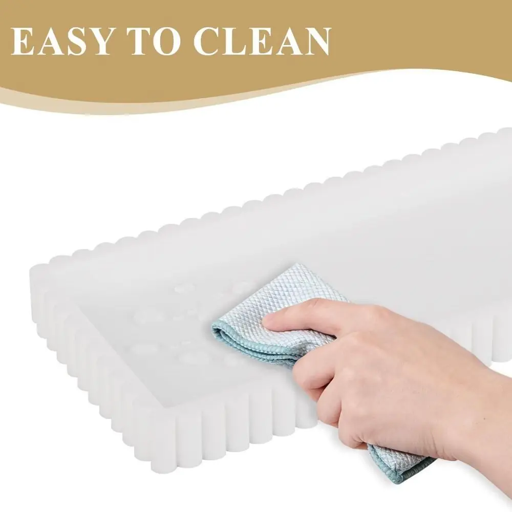우아한 실리콘 캔들 홀더 트레이 세척 가능한 물결 모양 장식 트레이 현대적인 다용도 수납 트레이 커피 테이블