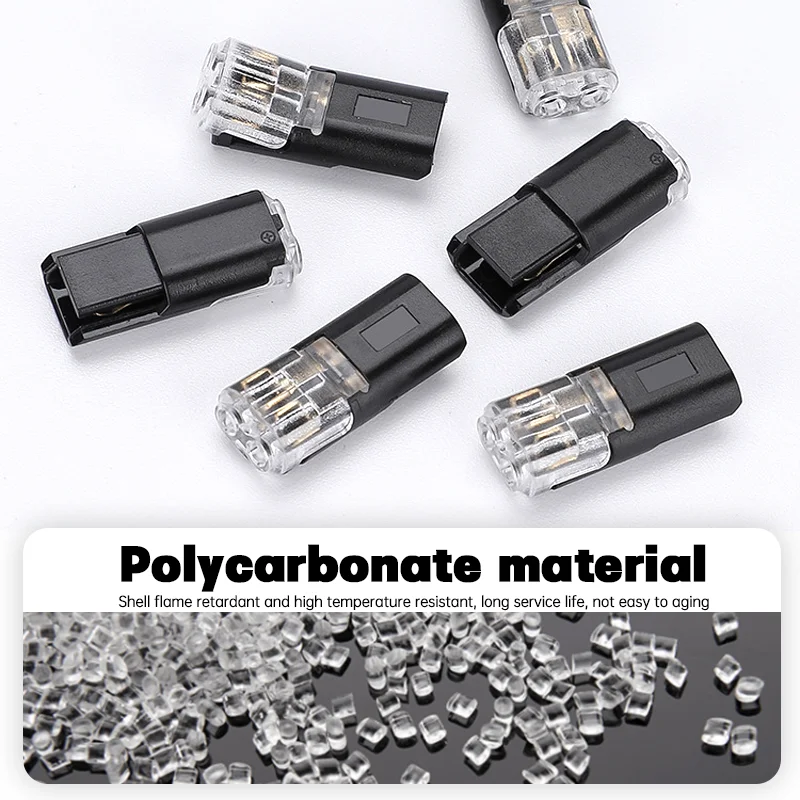 5/10/20/30pcs 2 Pin Cable Wire Connector Terminal Connector Electrical Connectors Plug Double-Wire Plug-in Connector with Locking Buckle
