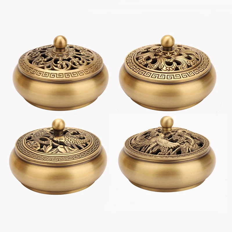 

Pure Copper Incense Burner Zen Gift Meditation Decorates Household Indoor Plate Incense Burner Sandalwood Burner Decoration