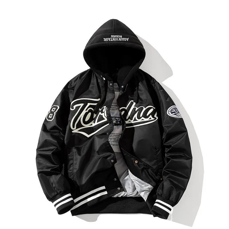 2022 Spring Men's Bomber Jacket New Arrival Digital Letters Printed High Street Windbreaker Single Breasted Coat Women Clothing