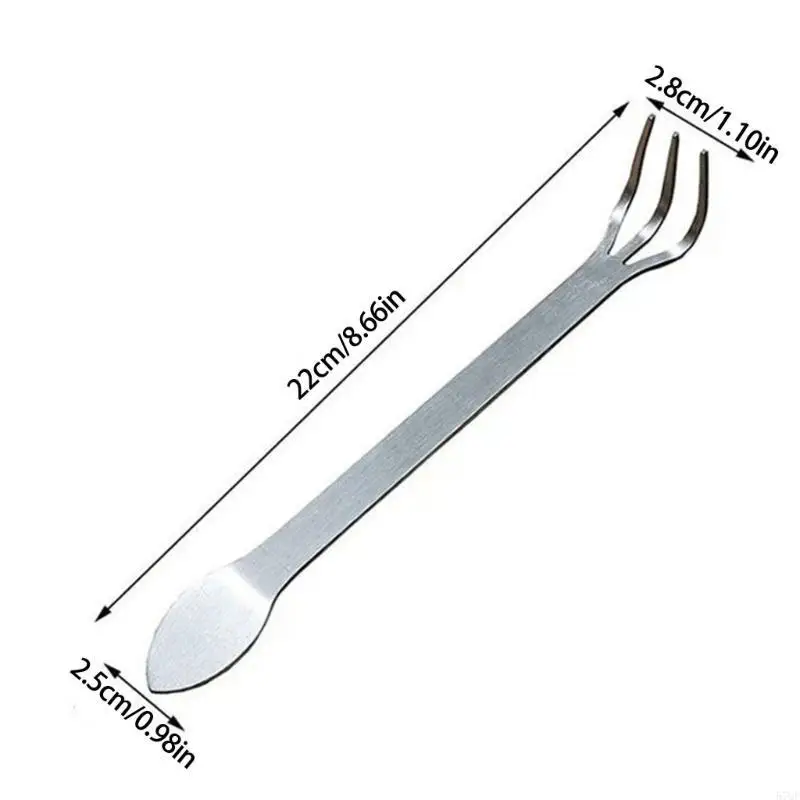 57QF 1/2Pcs Stainless Steel Bonsai Rakes 3 Prong Root Rakes with Spatula Gardening Tool for Indoor and Outdoor Plant Care