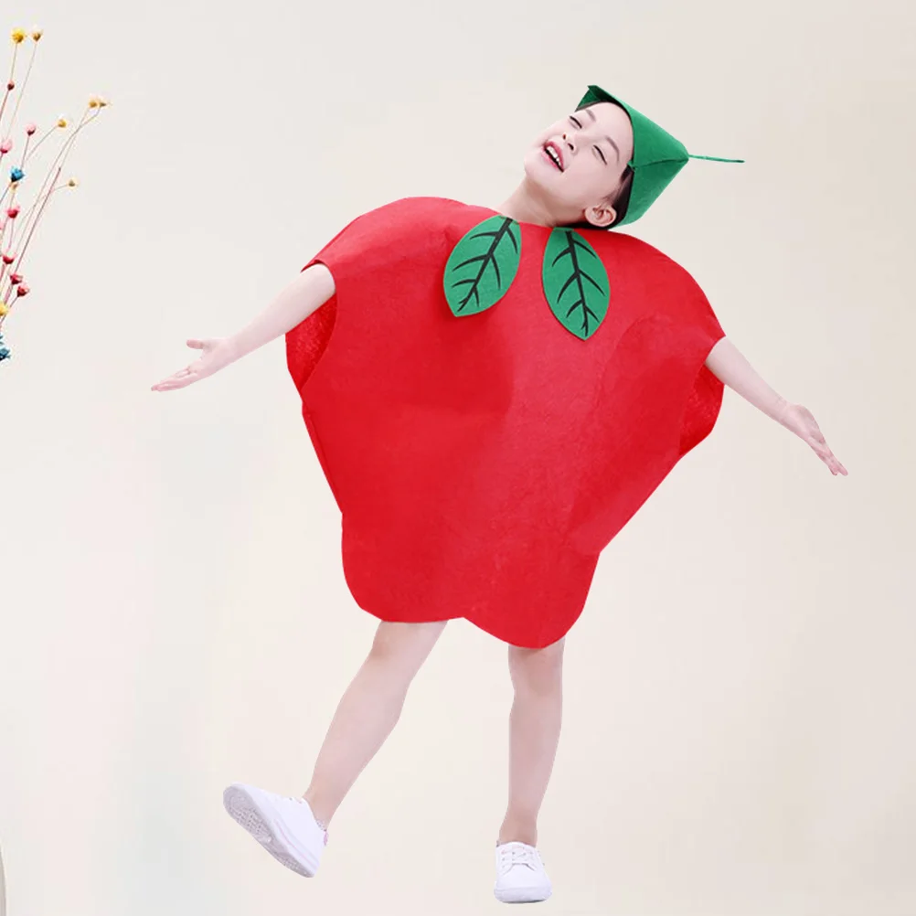 

1Pc Kids Fruit Vegetable Design Costume Halloween Strawberry Outfit Kiwi Strawberry Costume Creative Funny Fruit Cosplay