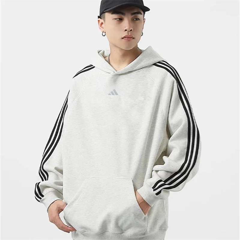 Adidas Hoodies Men and Women Print on The Front, Regular Style ,A Pocket Design in The Front with Hat Hoodies