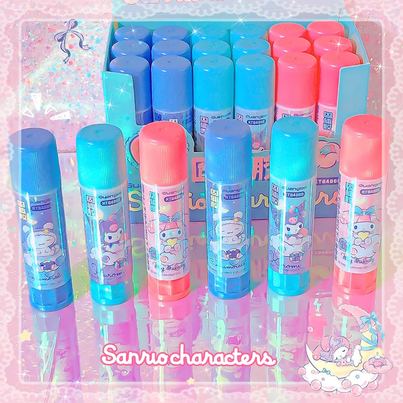 학교 용품 유용한 산리오 문구 용품, 강력한 접착제, 내 멜로디 쿠로미 글루 건, 펜 글루 스틱, pva 글루