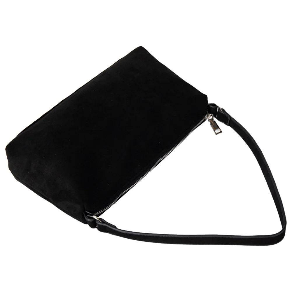 Women Faux Suede Shoulder Bag Fashion Underarm Bag Large Capacity Stylish Armpit Bag Small Tote Bag Outdoor Travel Bag