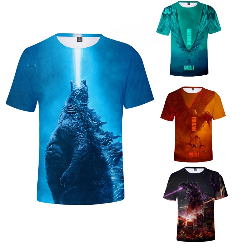 T-Shirt Unisex Uomo Donna Con Stampa 3D Dinosauro Viola – Maniche Corte