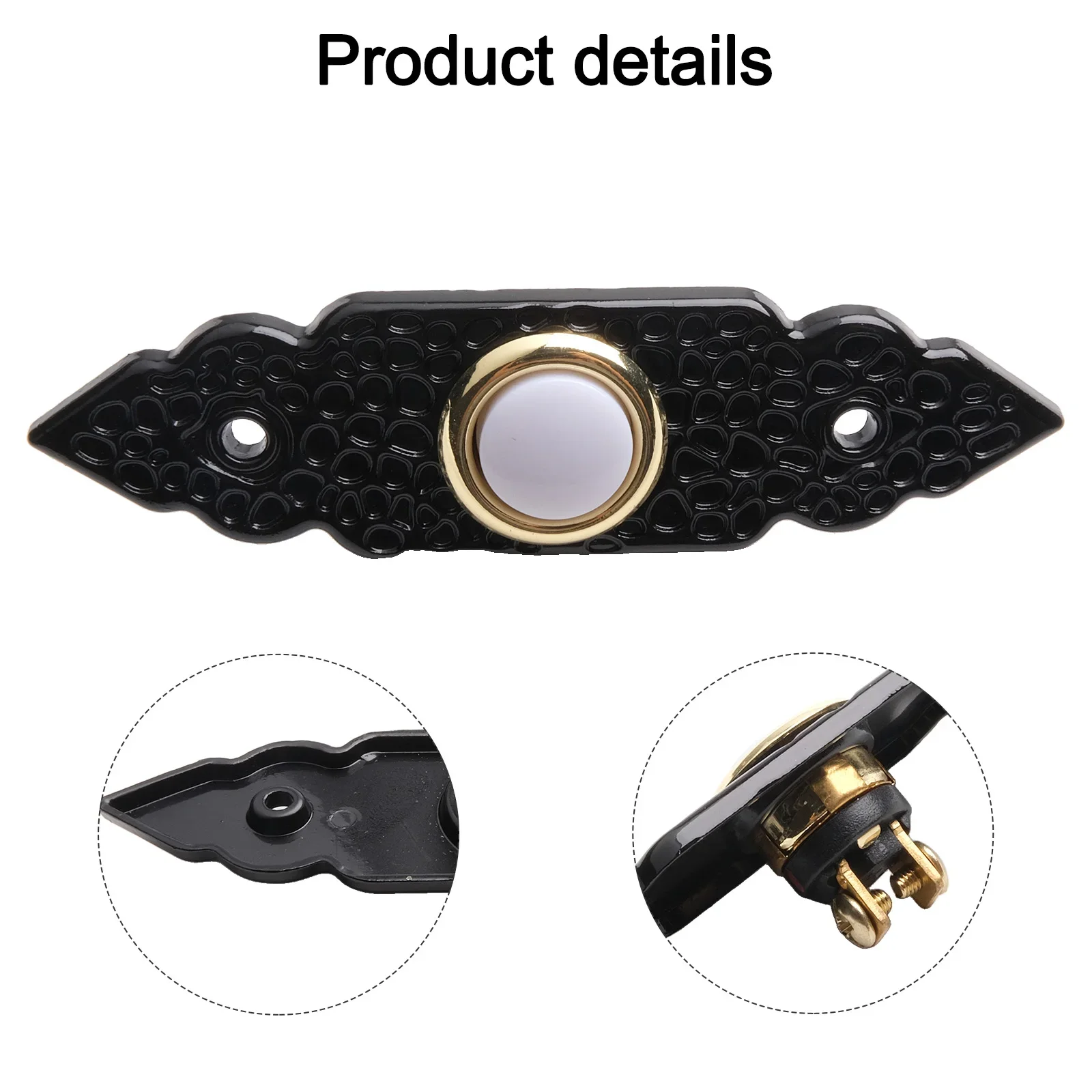 For Front Doors Door Bell Buttons LED Doorbell Button Low-Light Conditions Built-in LED Light Sleek And Stylish Design