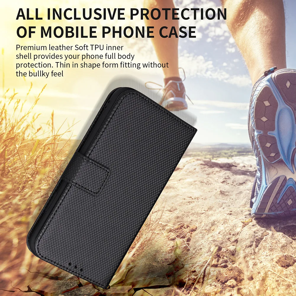 Luxury Leather Magnetic Wristband Case with Lanyard for Nokia 105 4G (2023) – Portable, Elegant Phone Bag & Protective Cover