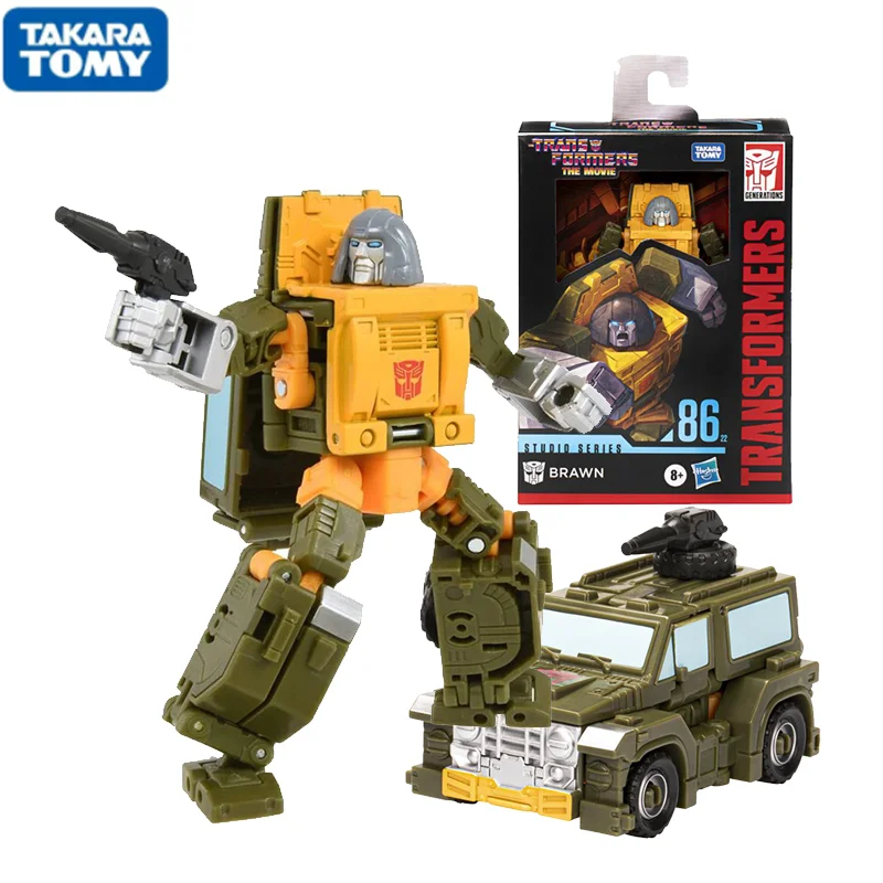 

Takara Tomy Action Figure Transformers Studio Series Deluxe Ss 86-22 Brawn Figure Collectible Anime Robot Models Kids Gift