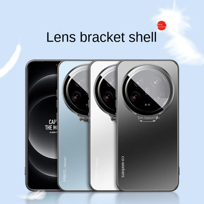 Enhanced Metal Lens Camera Holder Kickstand Shockproof Matte Protective Case