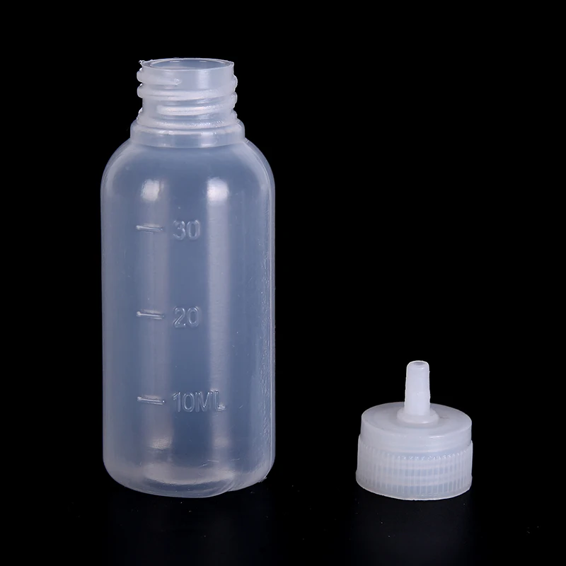 30ml Transparent Polyethylene Flux Alcohol Bottle for Dispenser Rosin Solder Paste Dispensing Bottle + 4pcs Needles Tool Parts flux core welding wire