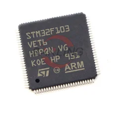 Stm32f103vet6 pacote lqfp100 st microcontrolador chip mcu único microcomputador ponto