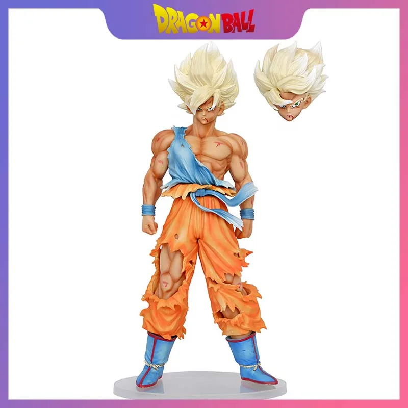 

Anime Dragon Ball Super Goku 44cm Action Figure Super Saiyan Pvc Model Double Headed Home Decoration Collection Toy X-Mas Gift