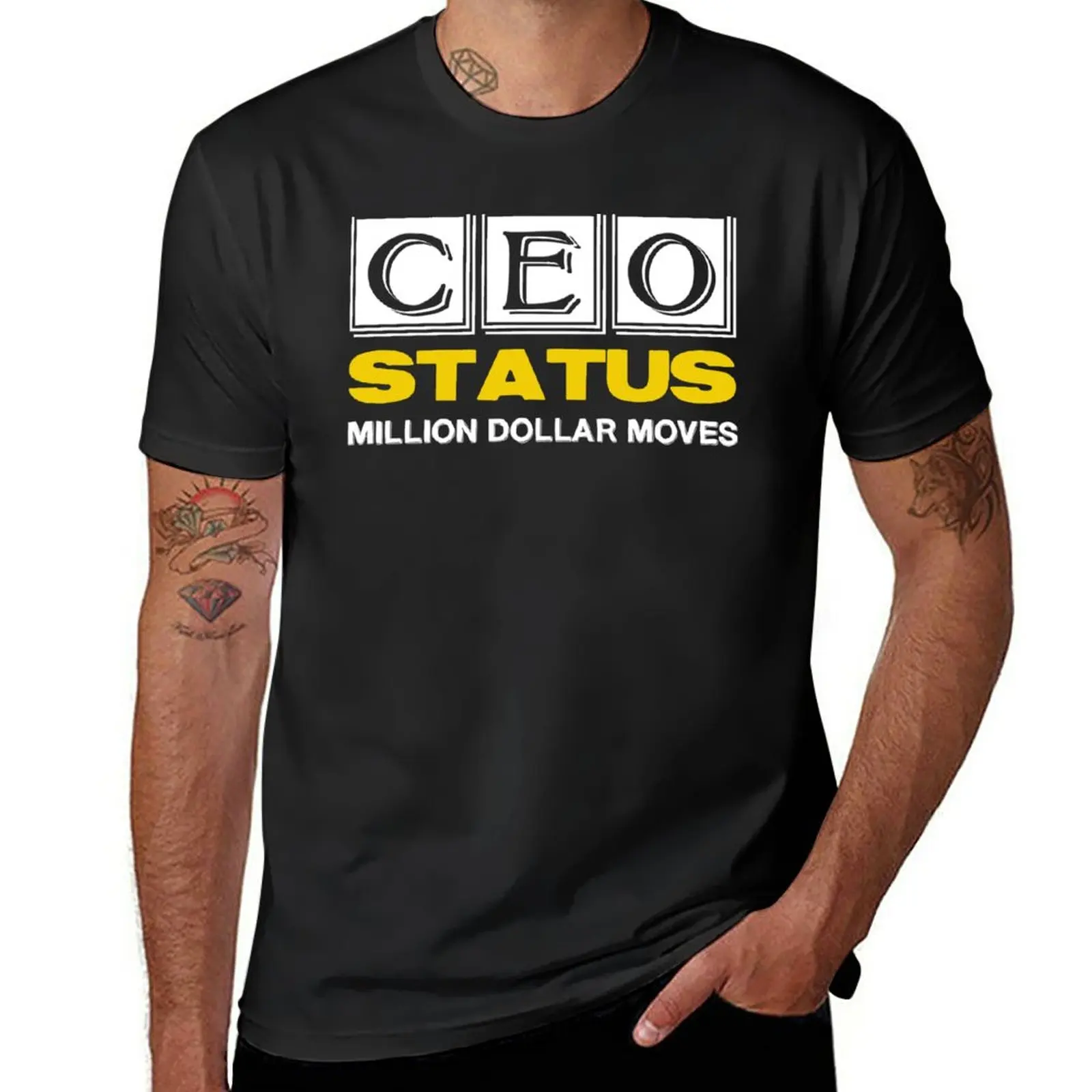 

New CEO STATUS T-Shirt graphic t shirt graphics t shirt customized t shirts Men's cotton t-shirt