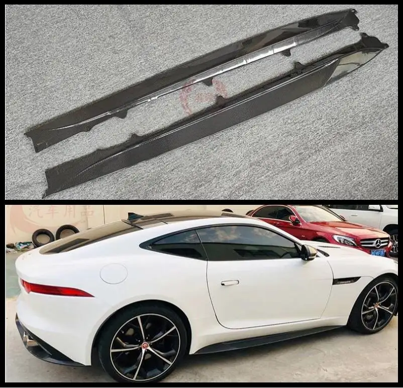 

Body Skirts For Jaguar F-TYPE FTYPE 2013 2014 2015 2016 2017 2018 2019 2020 Side Panels Body Skirts Kit lip Cover Carbon Fiber