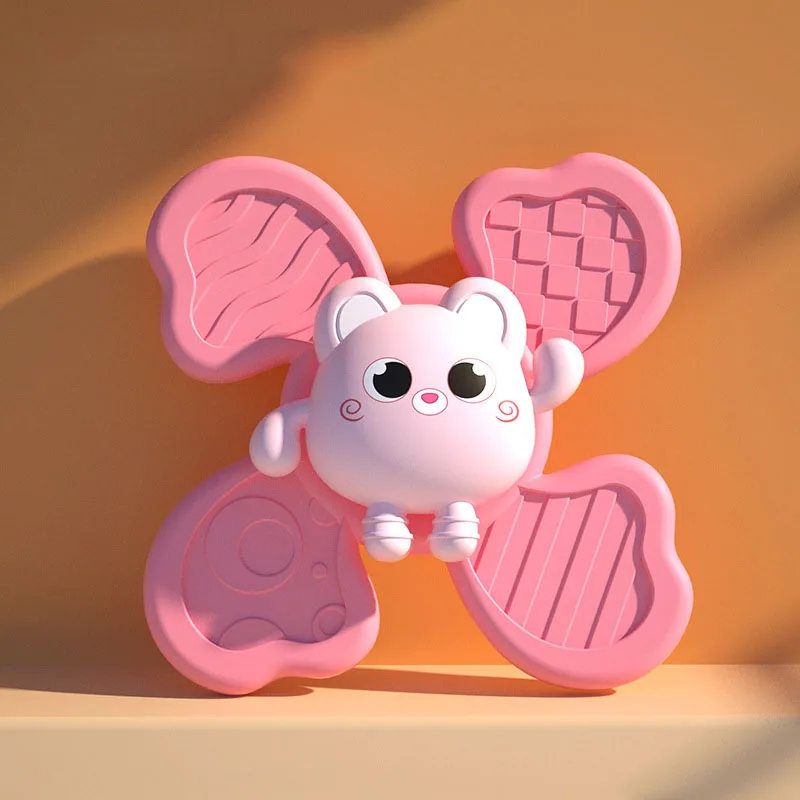 Baby Bath Toys Funny Bathing Sucker Spinner Suction Cup Cartoon Rattles Fidget Educational Toy Montessori Children Boy Girl Gift 4