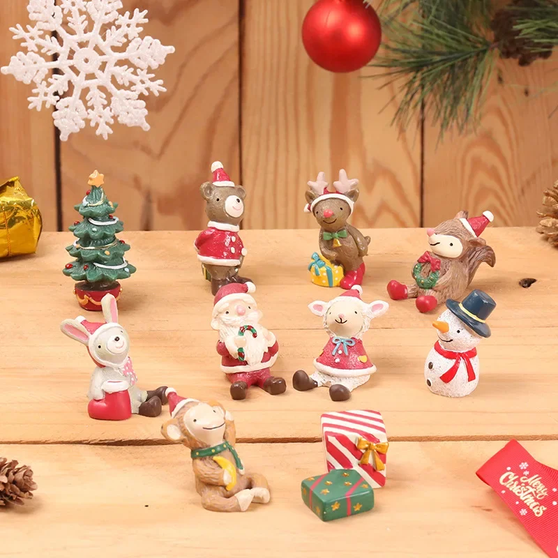 

Popular Design Unique Santa Claus Ornaments Resin Crafts Creative Christmas Gifts Home Dress Up Photo Props