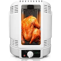 Vertical Rotisserie Oven Roaster - Rotating Shawarma/Kebab Machine with Skewer and Rack, Basket Tower, Roasting Rack 1