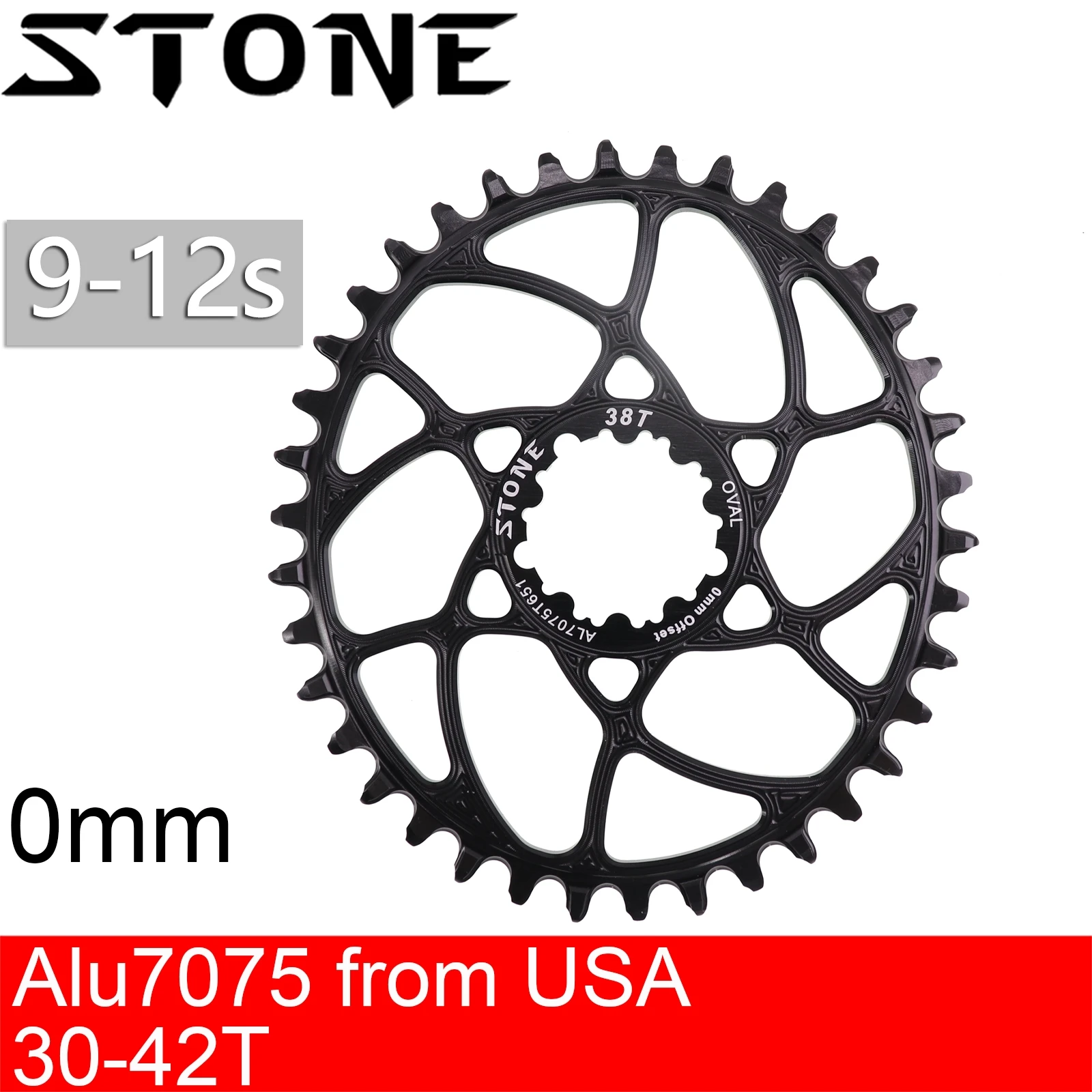 

Stone Oval Chainring 0mm Offset for Sram BB30 XX1 Eagle X01 X7 X0 X9 S1400 30T 32 34 36 40 42T Bike Direct Mount Chainwheel