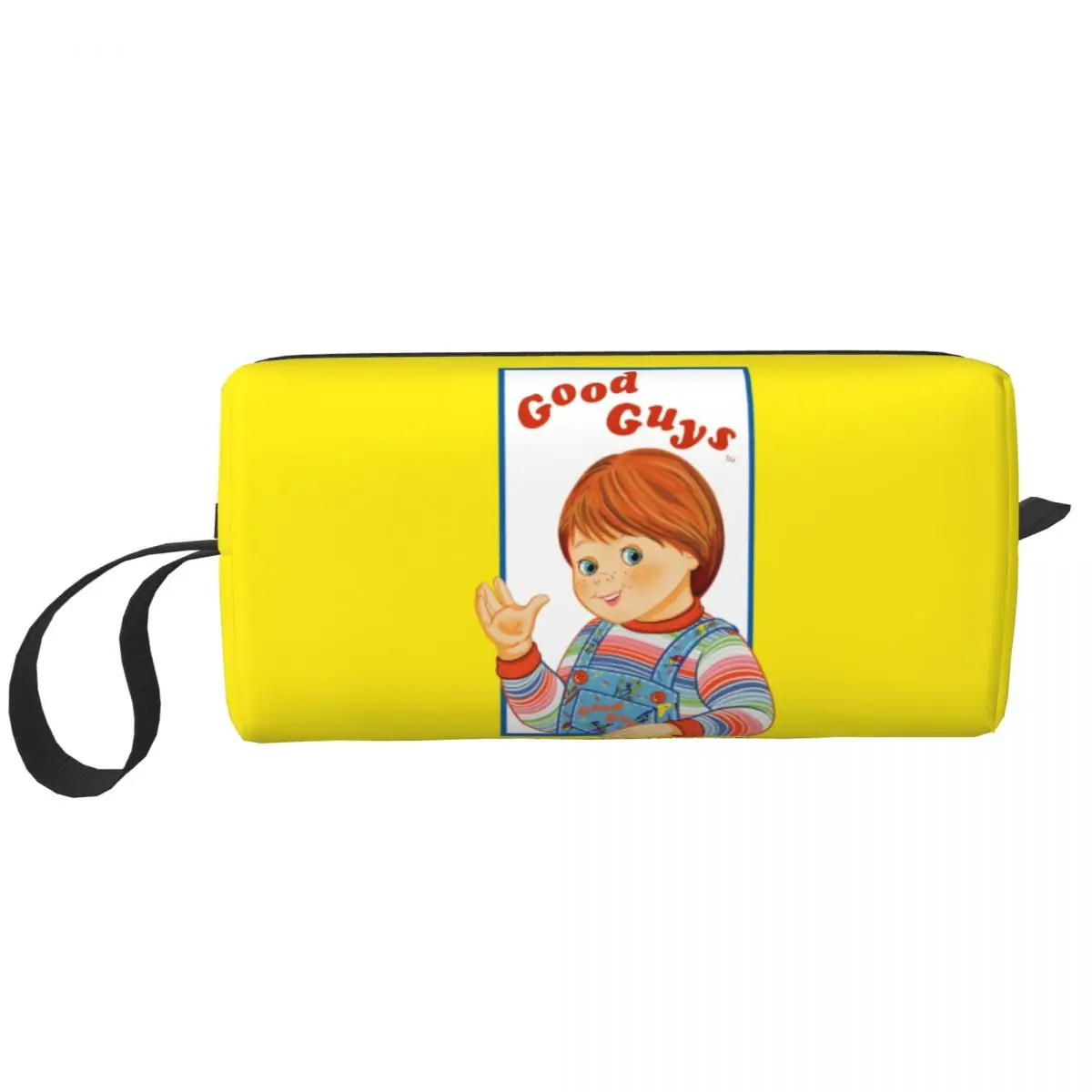 

Child's Play Good Guys Chucky Makeup Bags Horror Film Doll Killer Chucky Yellow Color Women Cosmetic Bag Trendy Waterproof