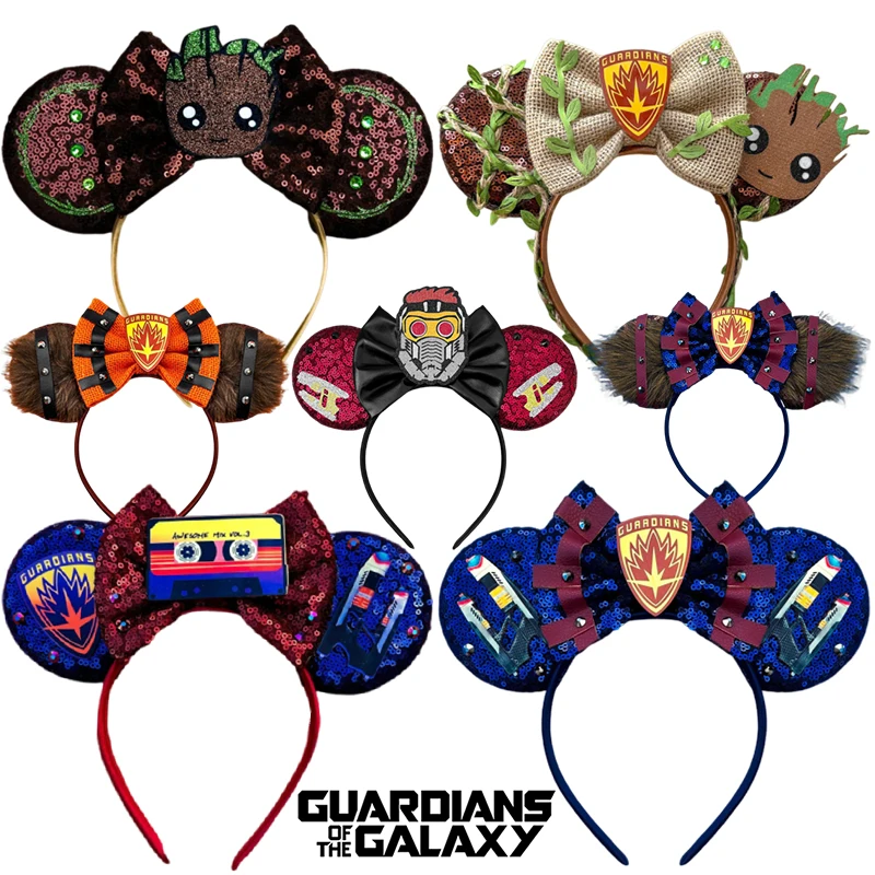 Disney Mickey Mouse Ear Headband Grogu Hairband Guardians Of The Galaxy Fasce Per Le Donne Girl Rocket Raccoon Accessori Per Capelli