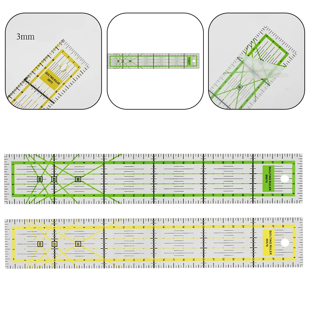 

Sewing Ruler Sewing Template Patchwork Tools Home DIY Clothing Cutting Quilting Craft Making Tailor Supplies Acrylic 30x5x0.3cm