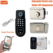 Tuya App Smart Lock 13.56Mhz RFID Card blocco impronte digitali blocco casa Password digitale RFID Keyless Entry Door Lock telecomando
