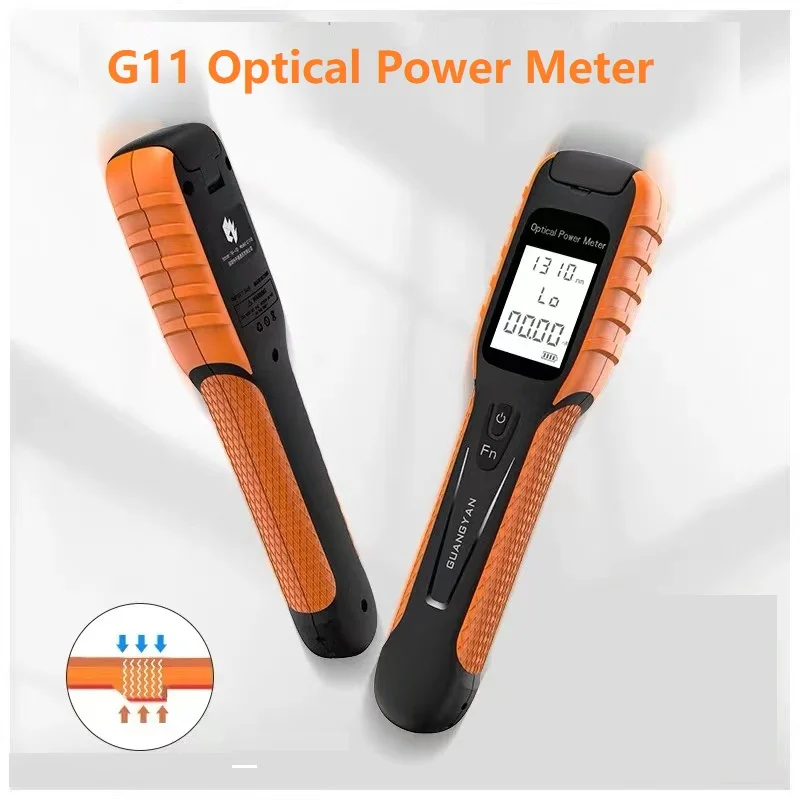 New G11 High Precision Rechargeable Battery Optical Power Meter  FTTH Color LCD Screen Fiber Optic Power Meter with Flash OPM