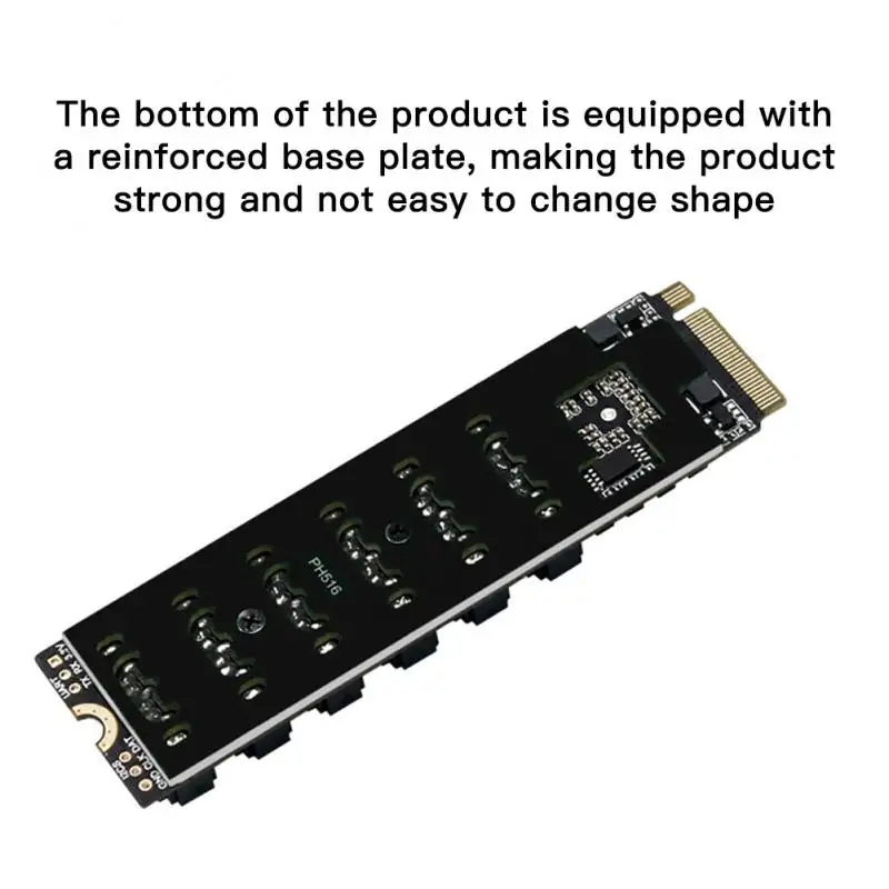 

6-портовая Плата расширения M.2 Sata PCIE, M2 NVME на Sata 3,0, плата расширения ASM1166 6 Гб/с, адаптер расширения Riser 6x SATA3.0, новинка 2022