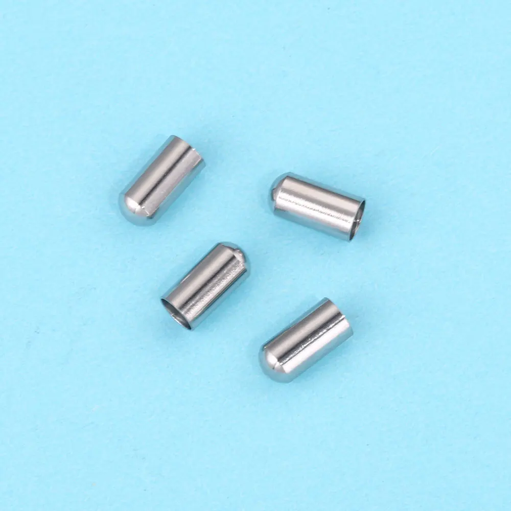 30 Stück Edelstahl-Lederband-Armbänder, Verschluss, Crimp-Spitze, Endkappen für Armbandverbinder, Schmuckherstellung, Zubehör – Detail 2