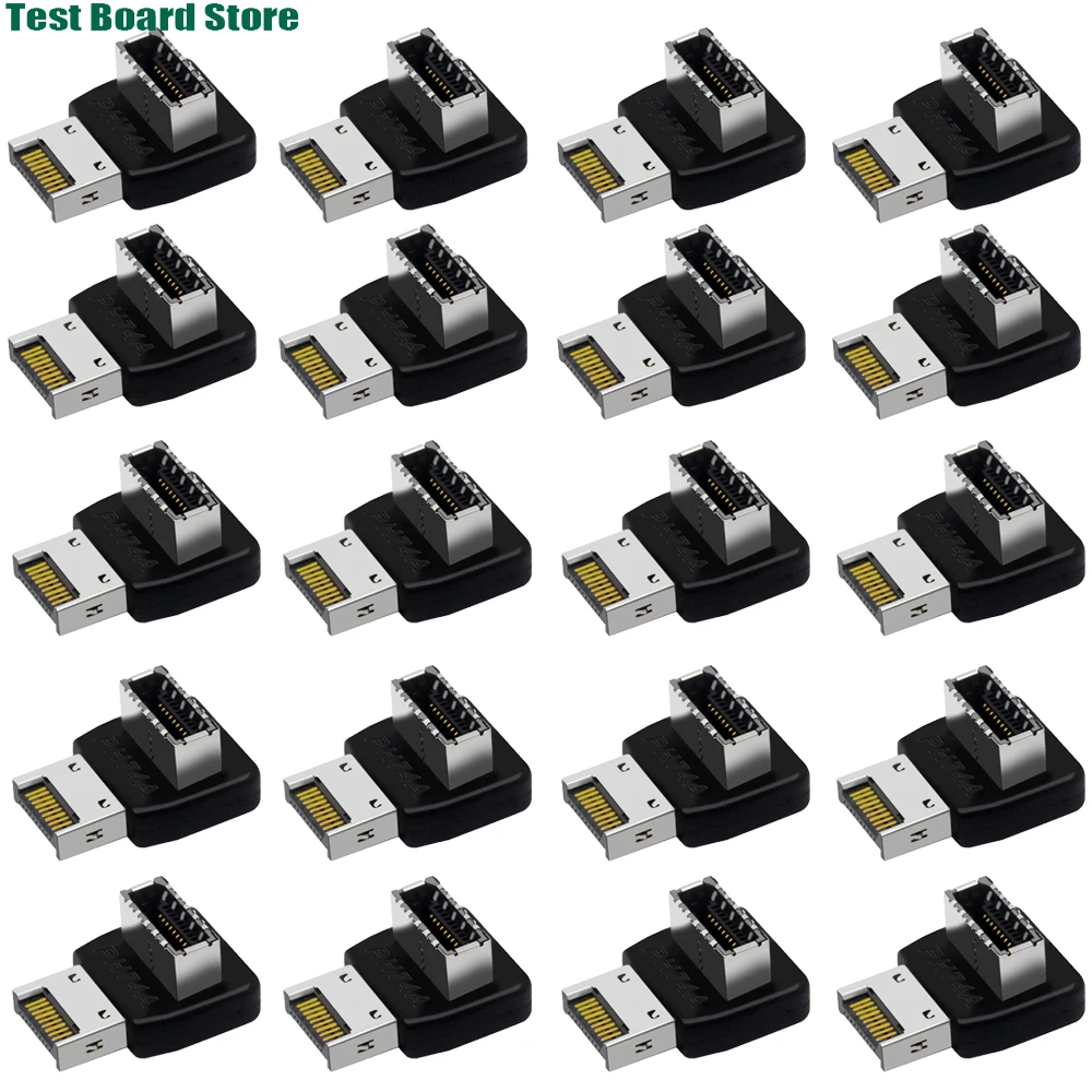 

1Pce computer motherboard PH74A USB3.1 Type-E elbow 90 ° connector adapter installation wiring with casing