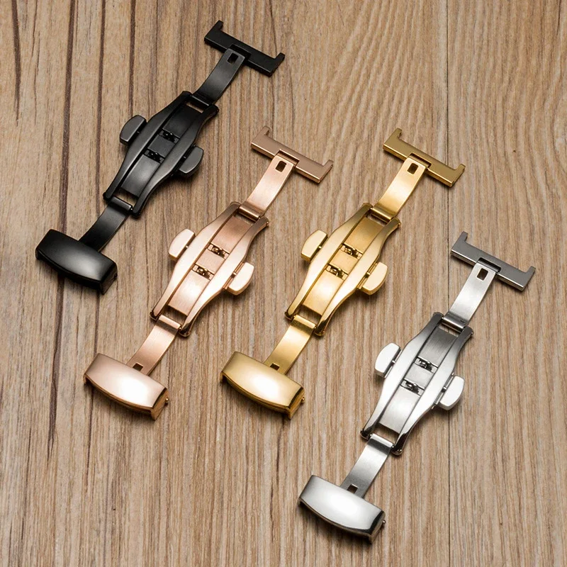 Butterfly Deployment Buckle 16mm 18mm 20mm 22mm 24mm Automatic Stainless Steel Clasp Watch Band Replace Clasp with Tool