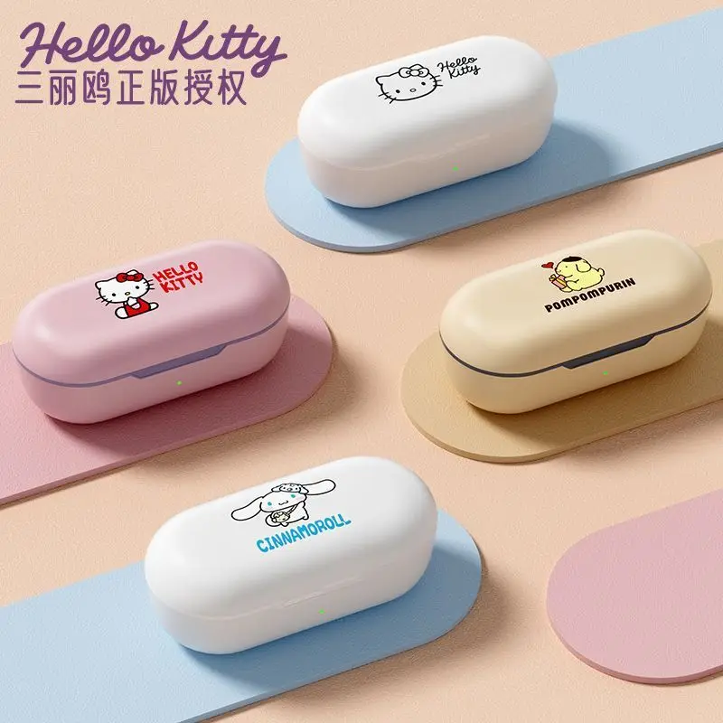 

Sanrio помпон Purin Hello Kitty Kawaii YP10 настоящие беспроводные наушники-вкладыши с шумоподавлением Bluetooth Сверхдолгий Срок службы батареи