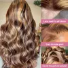 40 Inch 250% 13x6 Highlight Hd Lace Frontal Wig Human Hair Body Wave Colored Honey Blonde Lace Front Human Hair Wigs For Women 3