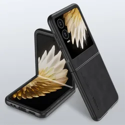 Elegant Leather Suede Case with Slim Protection in Classic Style for Tecno Phantom V Flip2 (Black)