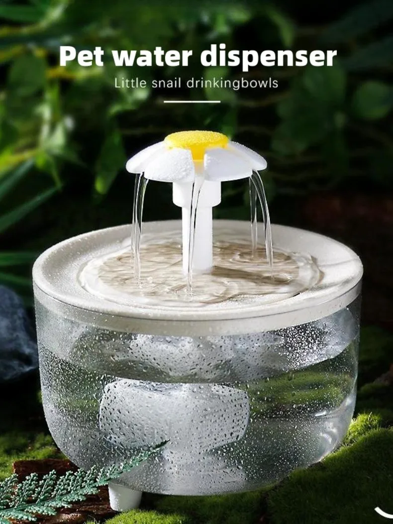 

Ultra-Quiet Cat Water Fountain Filter Smart Automatic Pet Dog Water Dispenser&Burnout Prevention Pump1.5L Recirculate Filtrin