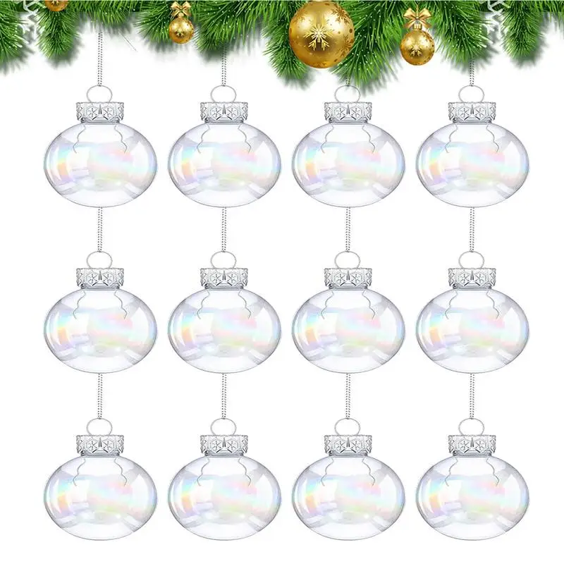 

Christmas Ornaments Balls 2.5 Inch Fillable Christmas Ball Ornament Clear Iridescent 2.5 Inch Christmas Balls Decorations