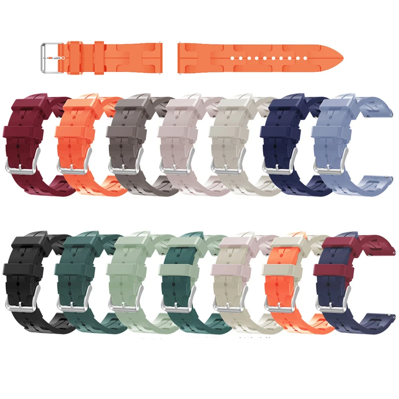 Versatile 22mm Silicone Smartwatch Strap - Premium Replacement Band in Elegant Design