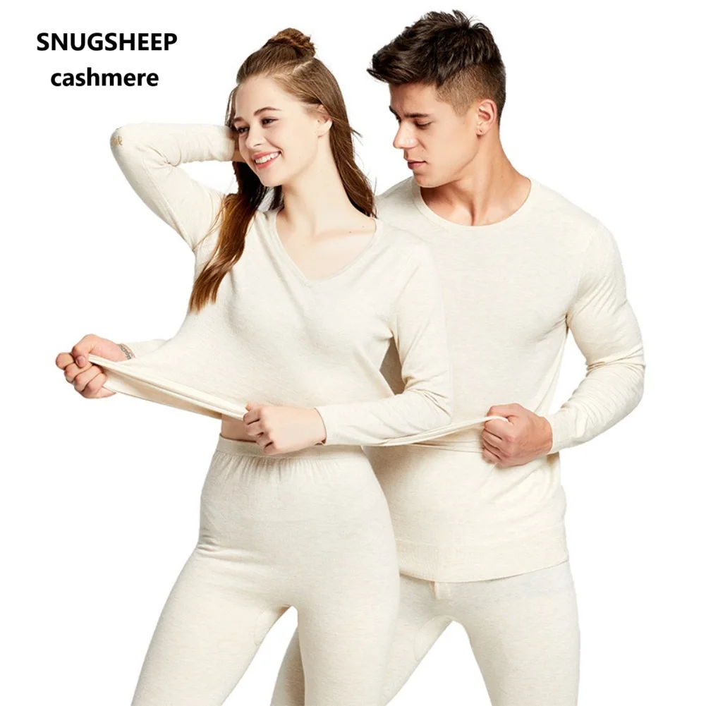 white cashmere underwear set men clothes women winter thermal sets thermo second skin inner wear woman clothing mens long johns