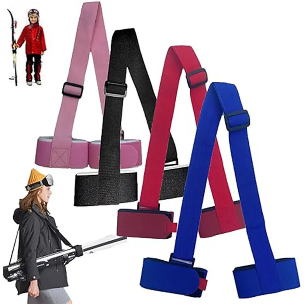 

Adjustable Ski Straps Portable Nylon Wear Resistant Ski Carrier Strap Snowboard Binding Straps