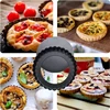 Baking Tool Cake Molds Nonstick Carbon Steel Round Tart Quiche Pans Removable Bottom Pizza Baked Mould Bakeware Kitchen tools 4